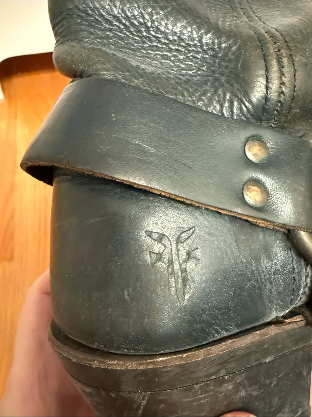 Frye Harness 12R Teal Square Toe Boot - Picture 9 of 10